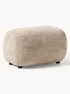 Puf reposapiés de borreguillo bouclé Alba