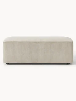 Puf reposapiés de pana grande Melva, 116 x 42 cm