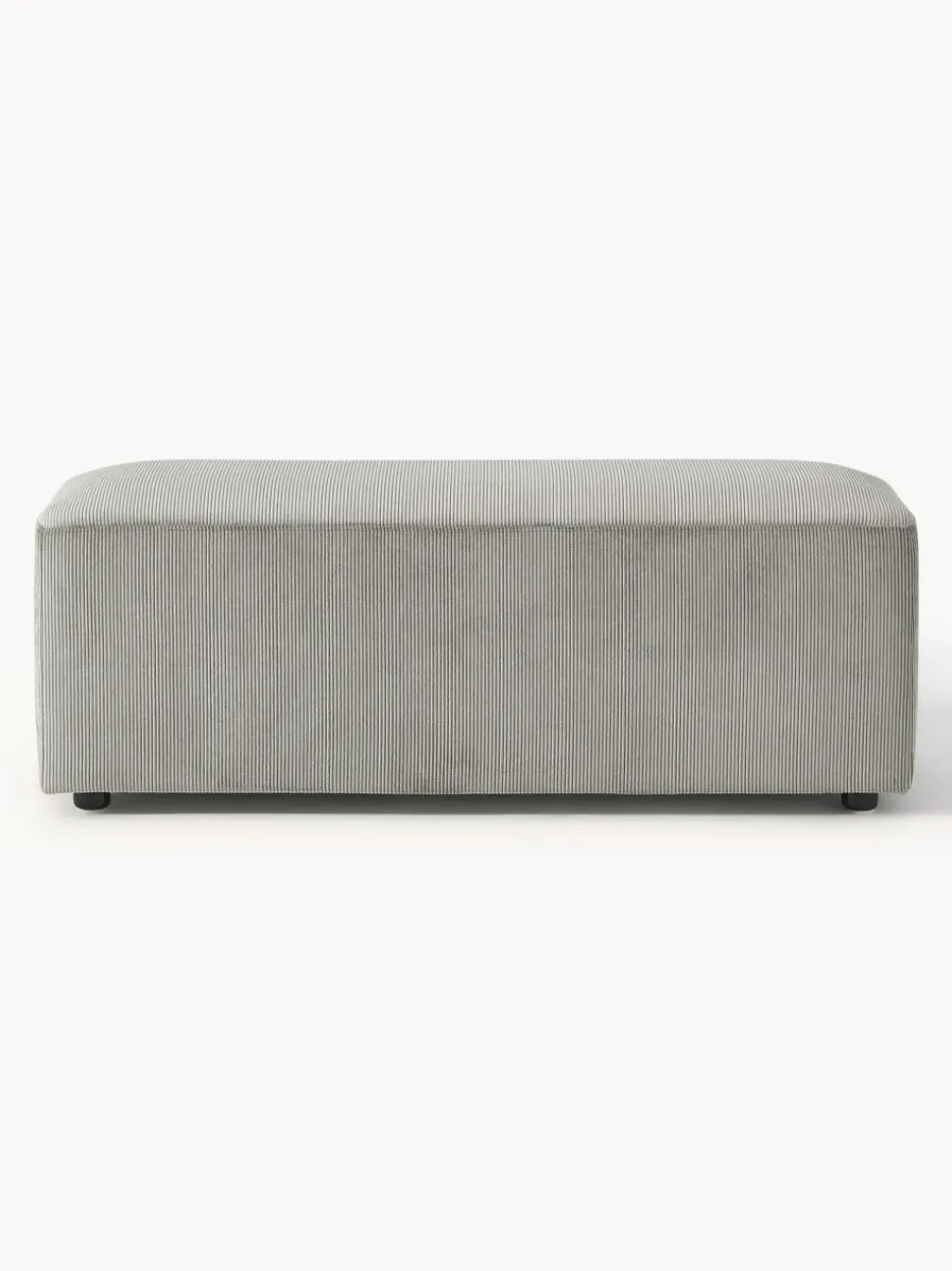 Puf reposapiés de pana grande Melva, 116 x 42 cm