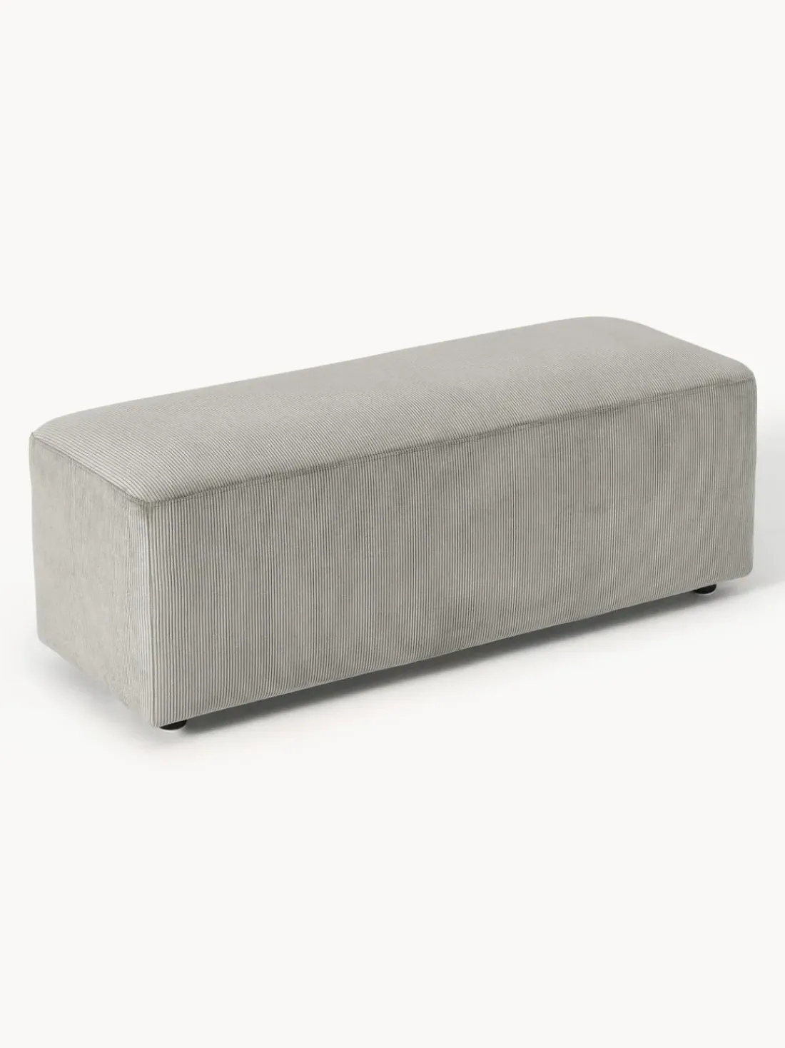 Puf reposapiés de pana grande Melva, 116 x 42 cm