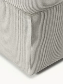 Puf reposapiés de pana grande Melva, 116 x 42 cm