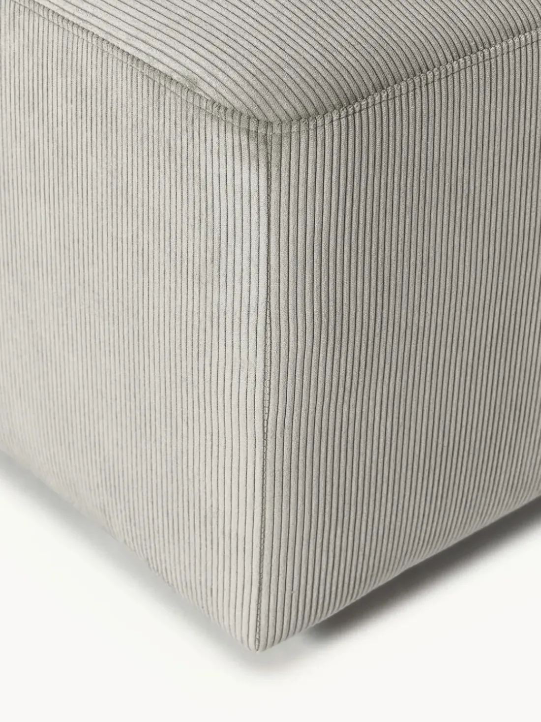 Puf reposapiés de pana grande Melva, 116 x 42 cm