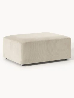 Puf reposapiés de pana Melva, An 99 x F 72 cm