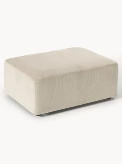 Puf reposapiés de pana Melva, An 99 x F 72 cm