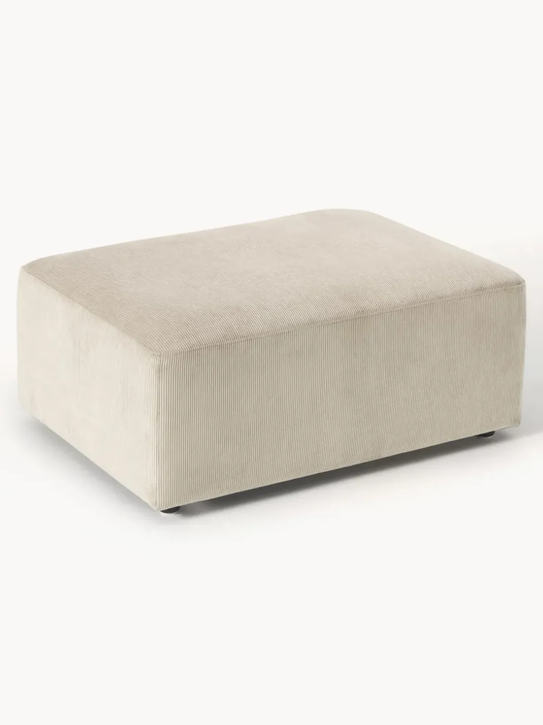 Puf reposapiés de pana Melva, An 99 x F 72 cm