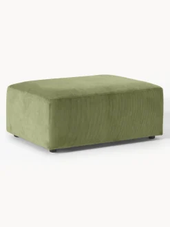 Puf reposapiés de pana Melva, An 99 x F 72 cm