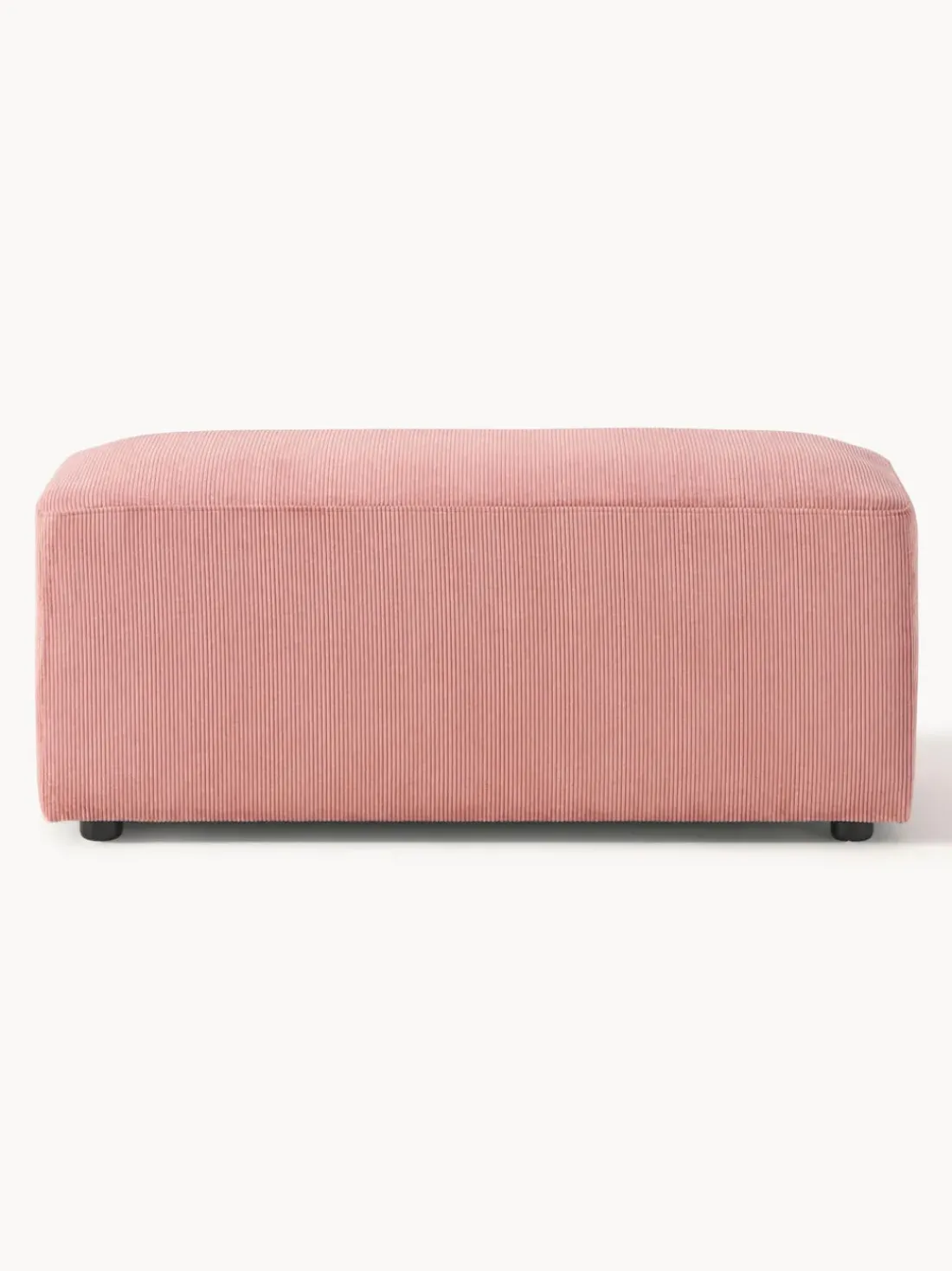 Puf reposapiés de pana Melva, An 99 x F 42 cm