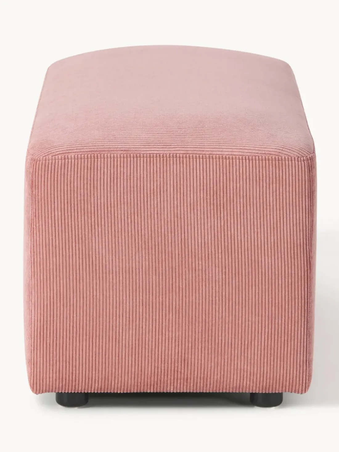 Puf reposapiés de pana Melva, An 99 x F 42 cm