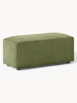 Puf reposapiés de pana Melva, An 99 x F 42 cm