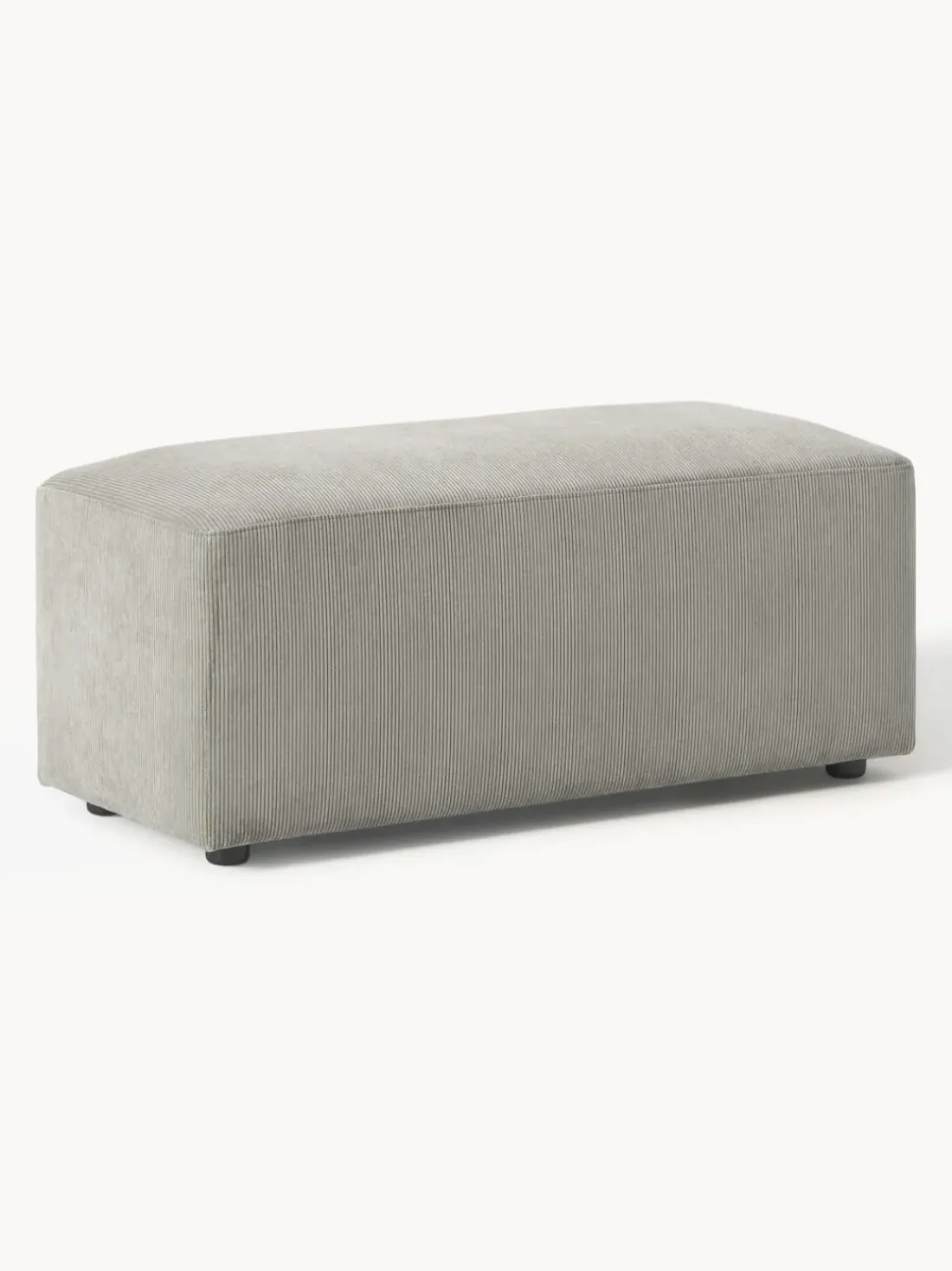 Puf reposapiés de pana Melva, 99 x 42 cm