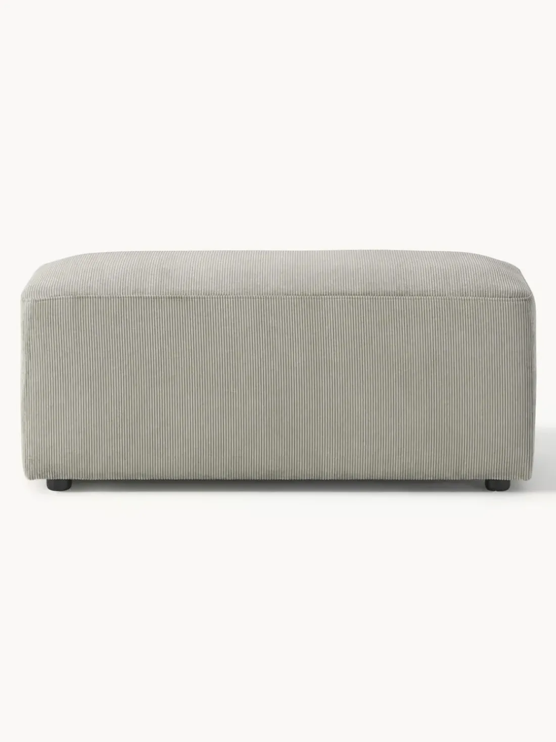 Puf reposapiés de pana Melva, 99 x 42 cm