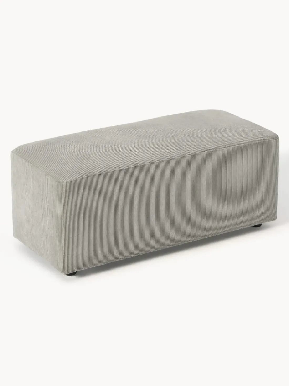 Puf reposapiés de pana Melva, 99 x 42 cm
