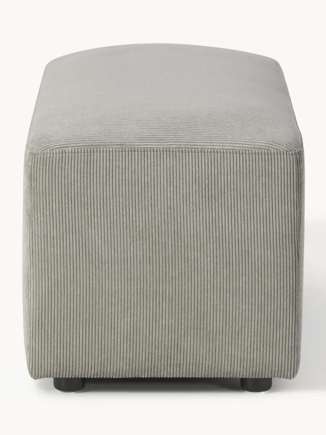 Puf reposapiés de pana Melva, 99 x 42 cm