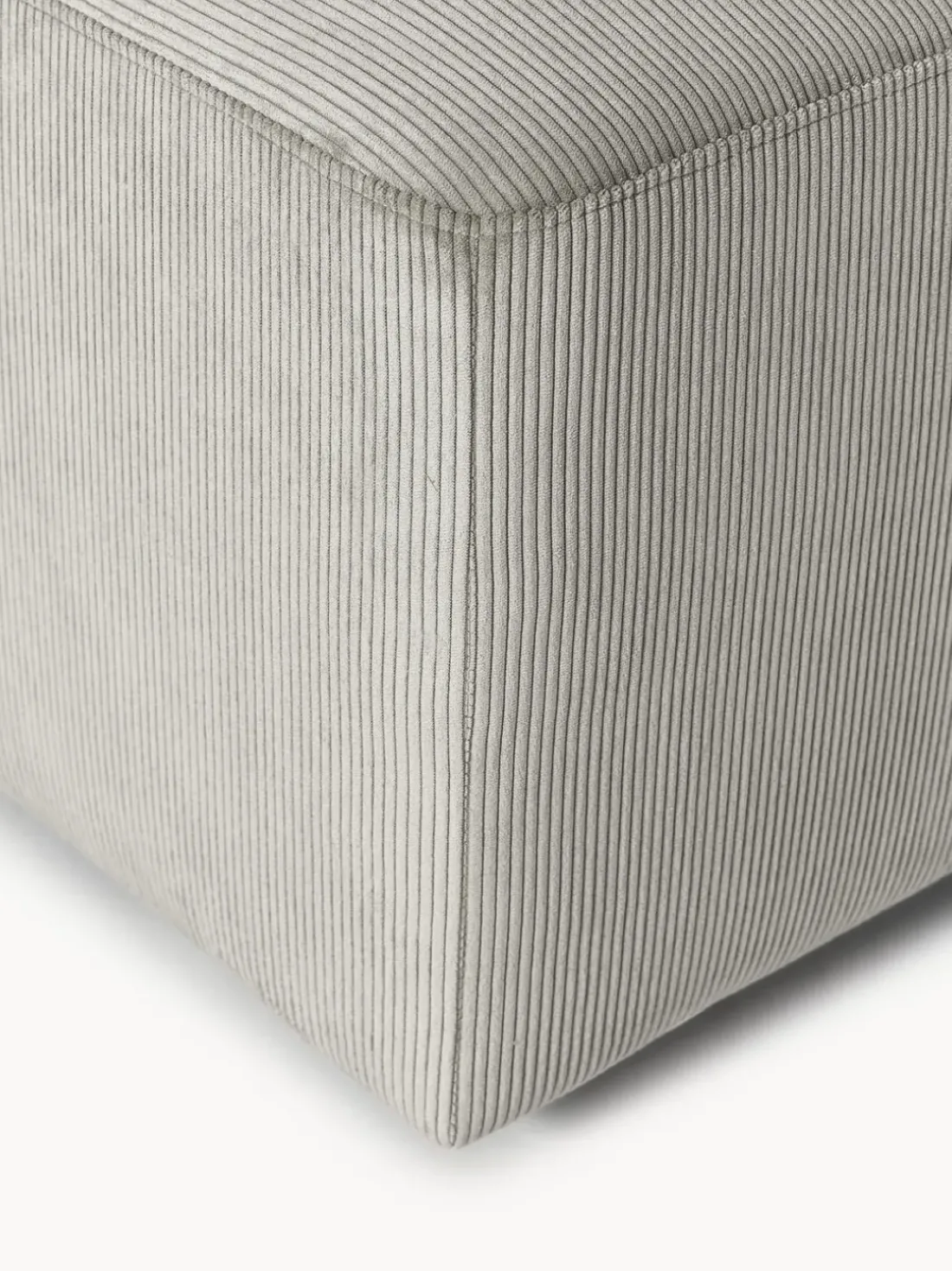 Puf reposapiés de pana Melva, 99 x 42 cm
