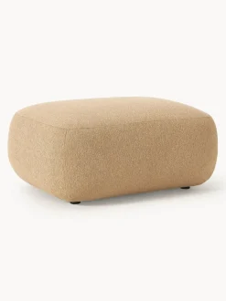 Puf reposapiés en tejido bouclé Sofia
