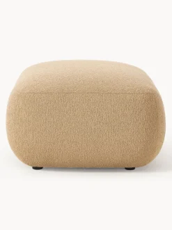 Puf reposapiés en tejido bouclé Sofia