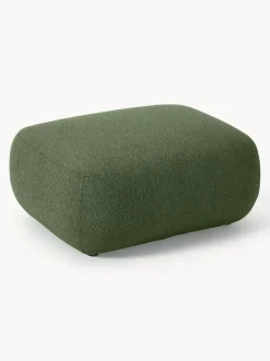 Puf reposapiés en tejido bouclé Sofia