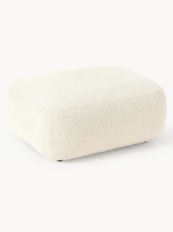 Puf reposapiés en tejido bouclé Sofia