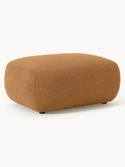 Puf reposapiés en tejido bouclé Sofia
