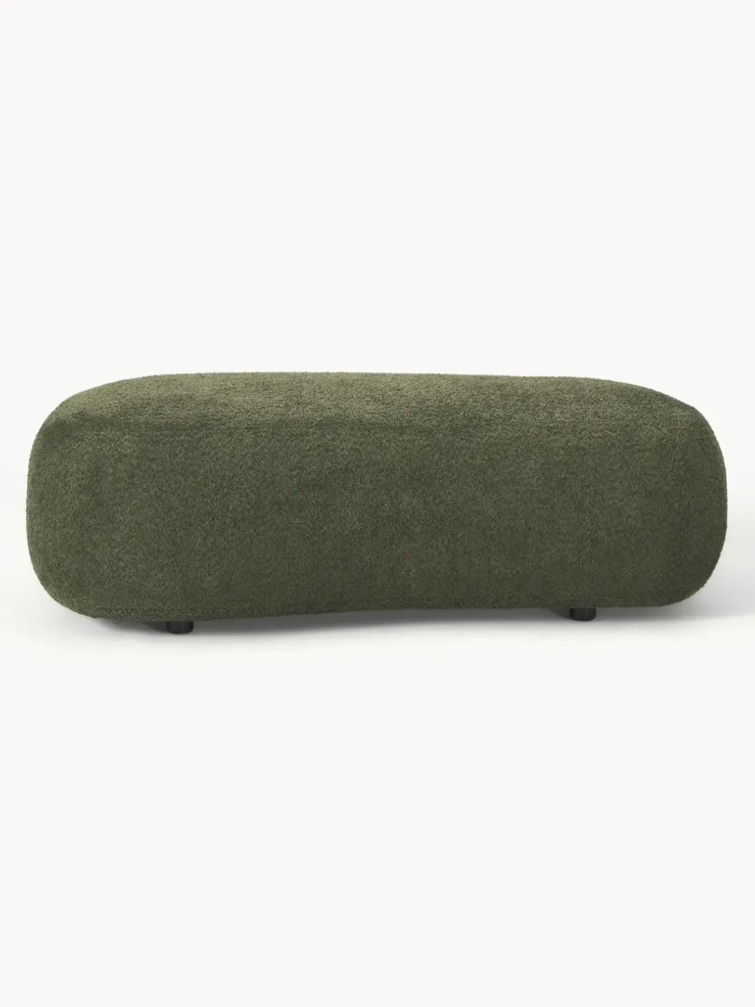 Puf reposapiés grande de borreguillo bouclé Alba