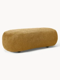 Puf reposapiés grande de borreguillo bouclé Alba