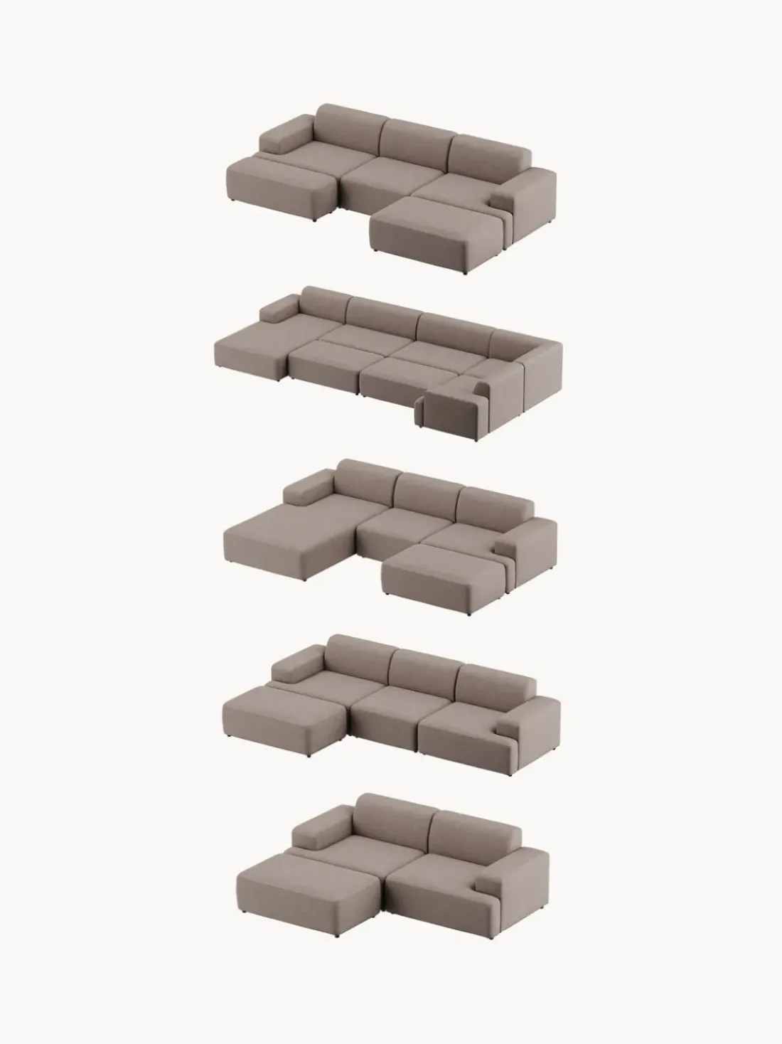 Puf reposapiés grande Melva, 116 x 72 cm