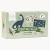 Puzzle de madera para contar Dinosaurs