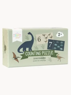 Puzzle de madera para contar Dinosaurs
