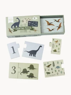 Puzzle de madera para contar Dinosaurs