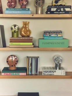 Reloj de cerámica artesanal con cromo Retro