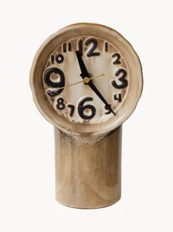 Reloj de mesa de cerámica pintado a mano Retro