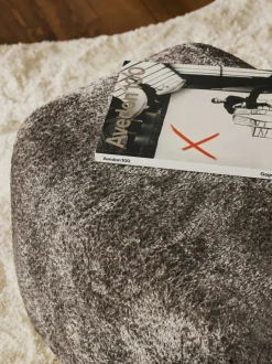 Reposapiés puf de borreguillo bouclé Wolke