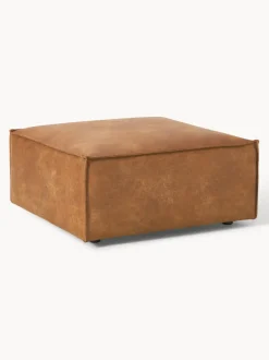 Reposapiés puf de cuero reciclado Lennon