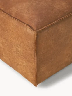 Reposapiés puf de cuero reciclado Lennon