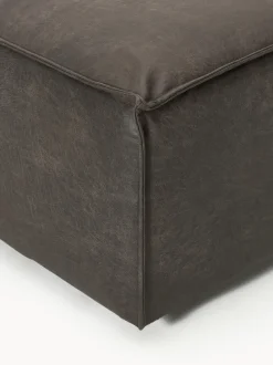 Reposapiés puf de cuero reciclado Lennon
