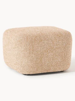 Reposapiés puf en tejido bouclé Alba