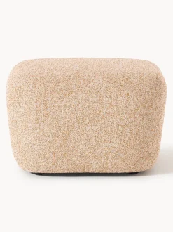 Reposapiés puf en tejido bouclé Alba