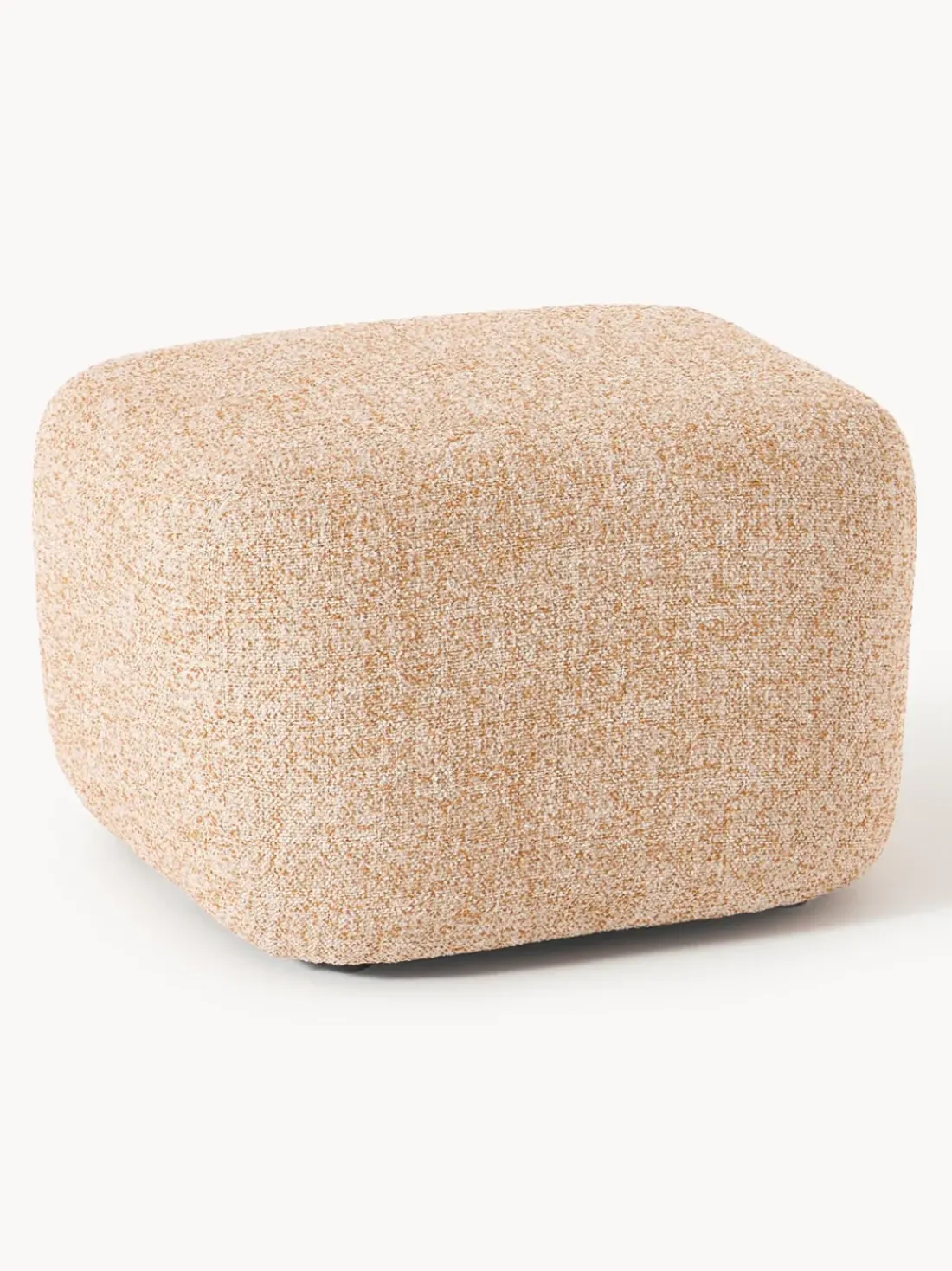 Reposapiés puf en tejido bouclé Alba