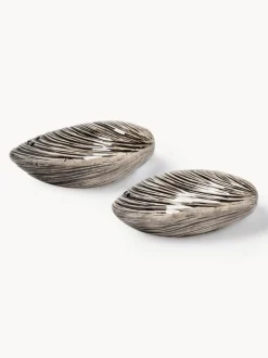 Salero y pimentero artesanales de dolomita Mussel, 2 uds.