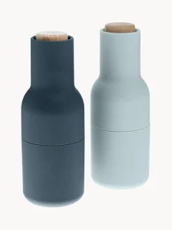 Salero y pimentero de diseño con tapa de haya Bottle Grinder, 2 uds.