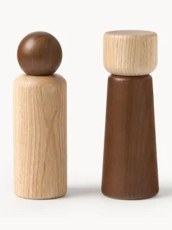 Salero y pimentero de madera de fresno Anis, 2 uds.