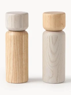 Salero y pimentero de madera de fresno Anis, 2 uds.