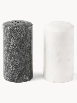 Salero y pimentero de mármol Agata, 2 uds.