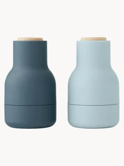 Salero y pimentero pequeños de diseño con tapa de haya Bottle Grinder, 2 uds.