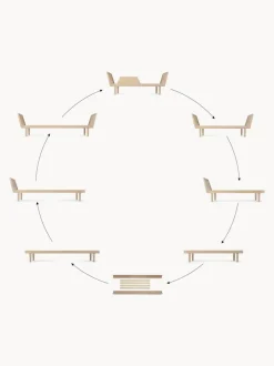 Set de conversión de cama infantil artesanal de madera de roble Eli, 6 pzas.
