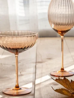 Set de copas pompadour de champán artesanales Lyon, 2 uds.