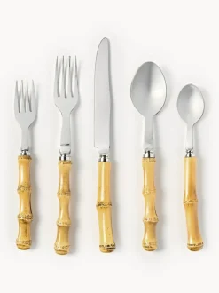 Set de cubiertos pulido a mano Bamboo, 1 comensal (5 pzas.)