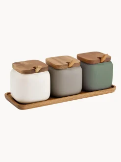 Set de especias con bandeja de servir Essentials, 4 pzas.