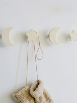 Set de ganchos de pared de madera de haya Sky, 4 uds.