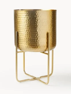 Set de macetero de metal martillado Nives, 2 uds.
